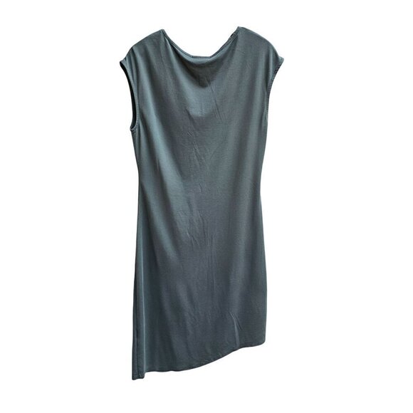 Bar III Asymmetrical Modal Blend Sleeveless Dress in Green, Soft, Size L - Picture 2 of 10